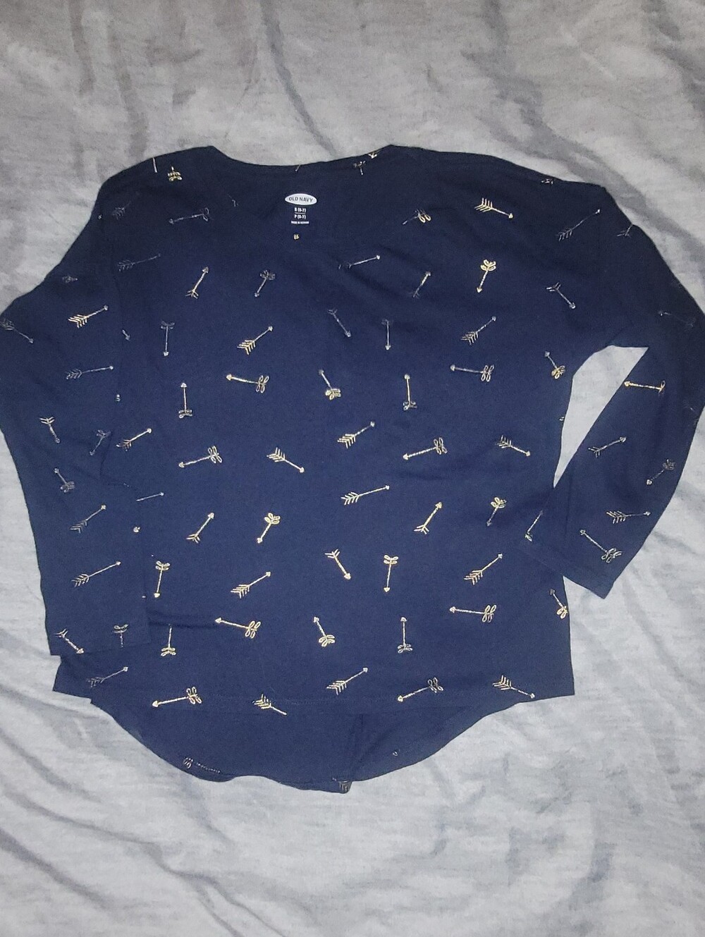 💲5/25💲Old Navy Kids Girls' Long-Sleeve Graphic Curved-Hem Tee